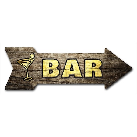 Bar Arrow Decal Funny Home Decor 18in Wide